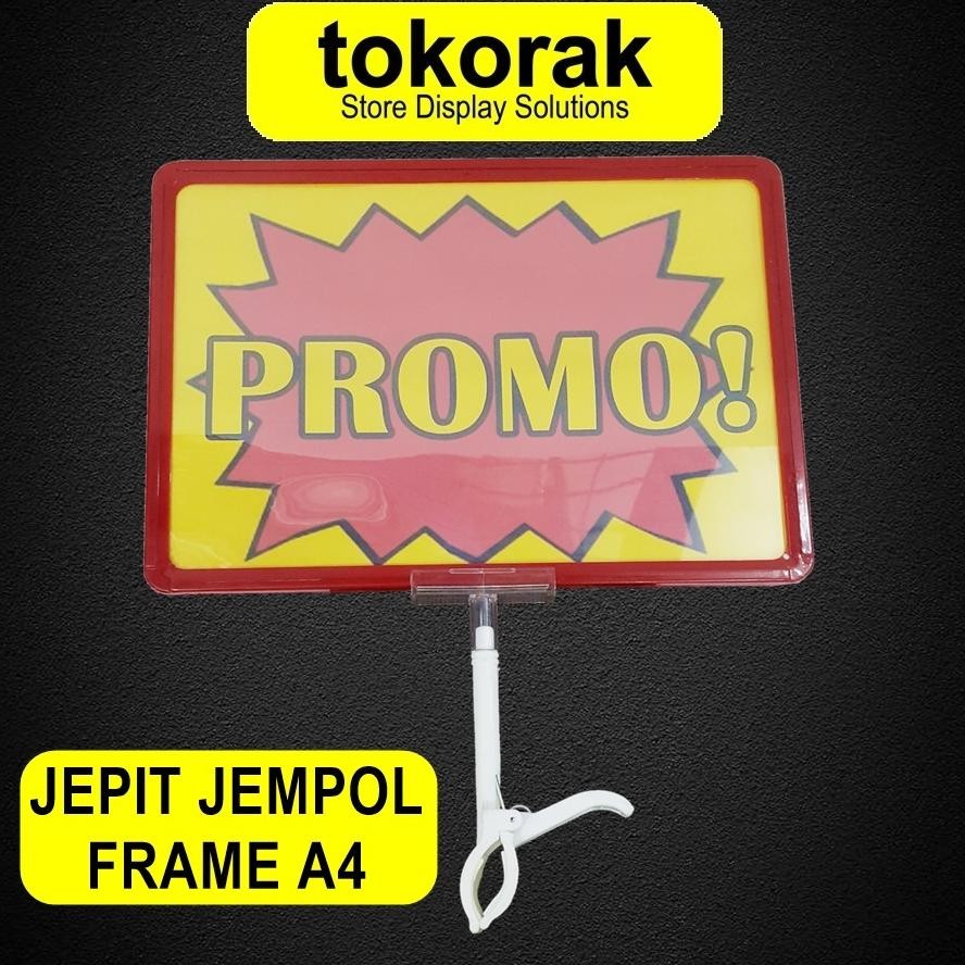 

POP UP FRAME PROMO A4 JEPITAN JUMBO PRICE TAG FRAME A4 JEPIT LABEL HARGA JEMPOL AST
