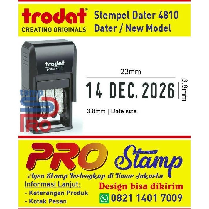 

Trodat 4810 Stempel Tanggal Otomatis / Dater Otomatis / Stempel Trodat