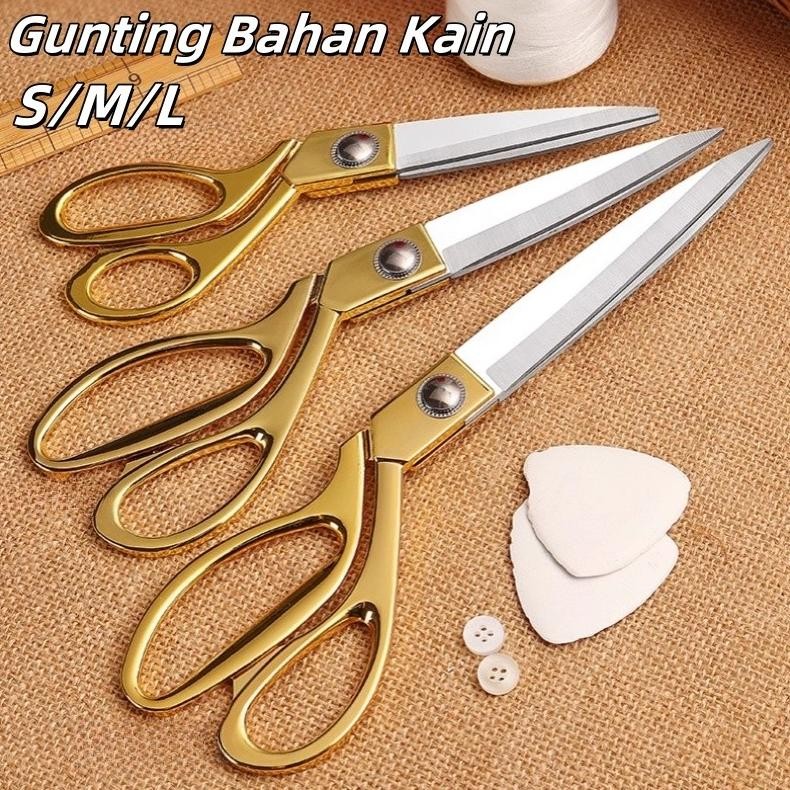 

AQINGGunting Potong Bahan Kain Tailor Scissors Textile Emas 8.5-9.5-10.5 Inch/Gunting Bahan Kain/Gunting Potong Bahan Kain/Tailor Scissors Textile Scissors AST