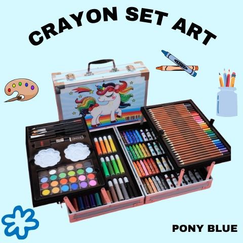 

Crayon Set Art Mewarnai Anak | Alat Menggambar Anak Model Box Jinjing AST