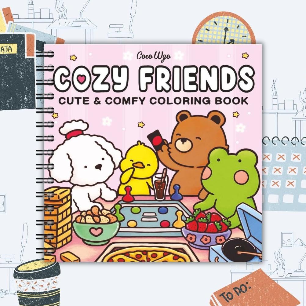 

Cozy Friend Coloring Book Coco Wyo Buku MerwanaiCozy Friend Tebal 200gsm AST