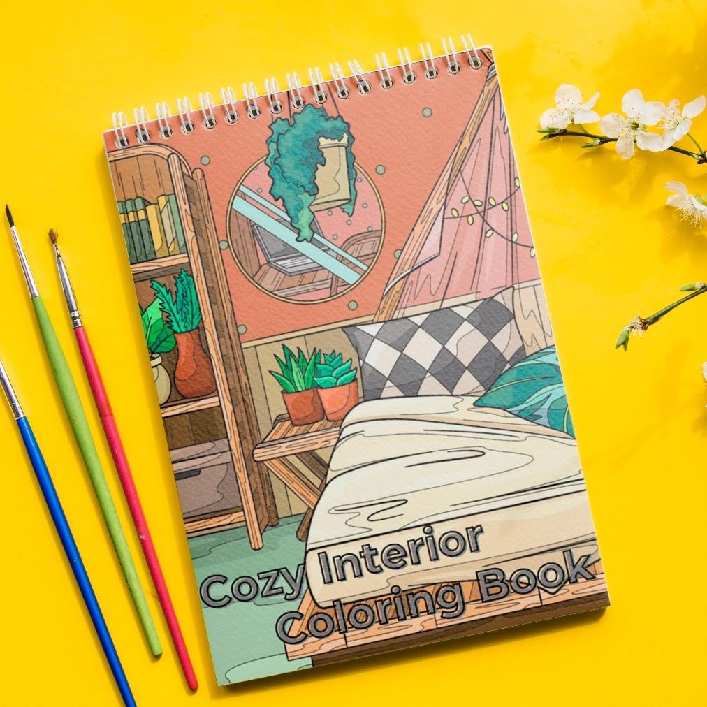 

Coloring Book Cozy Interior Edition - Aesthetic Interior - Buku Mewarnai Dewasa AST