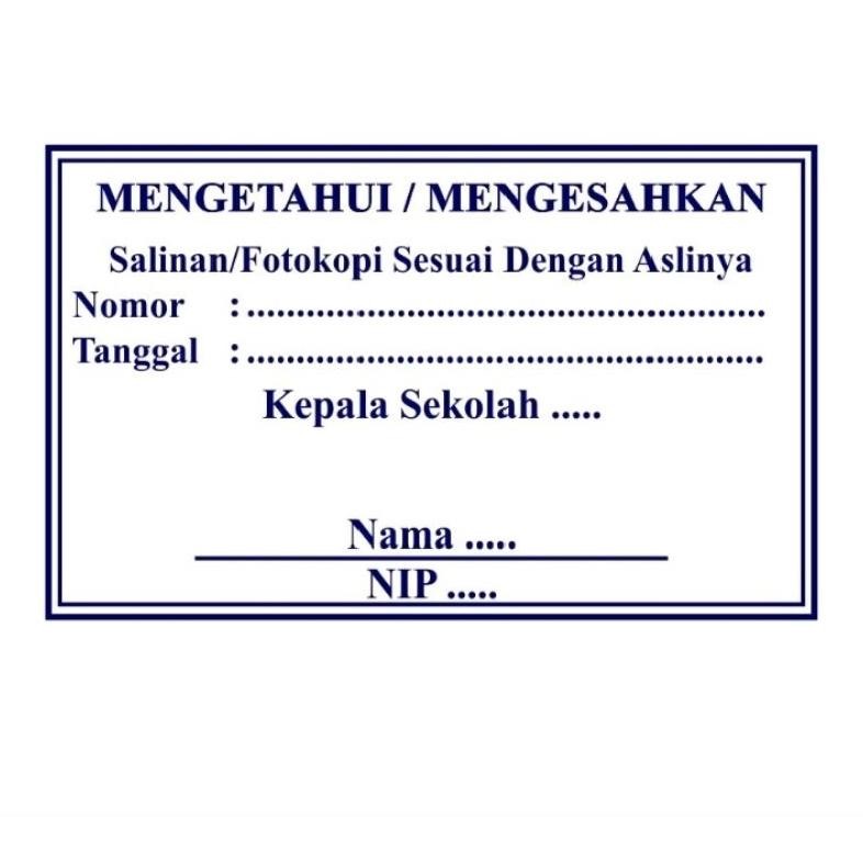 

Stempel Legalisir / Stempel Pengesahan Size Besar AST