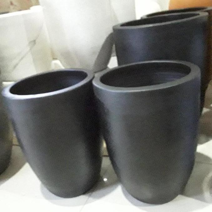 Pot tanaman hidup atau bunga Plastik dari gerabah tanah liat warna natural terakota Hitam atau Putih