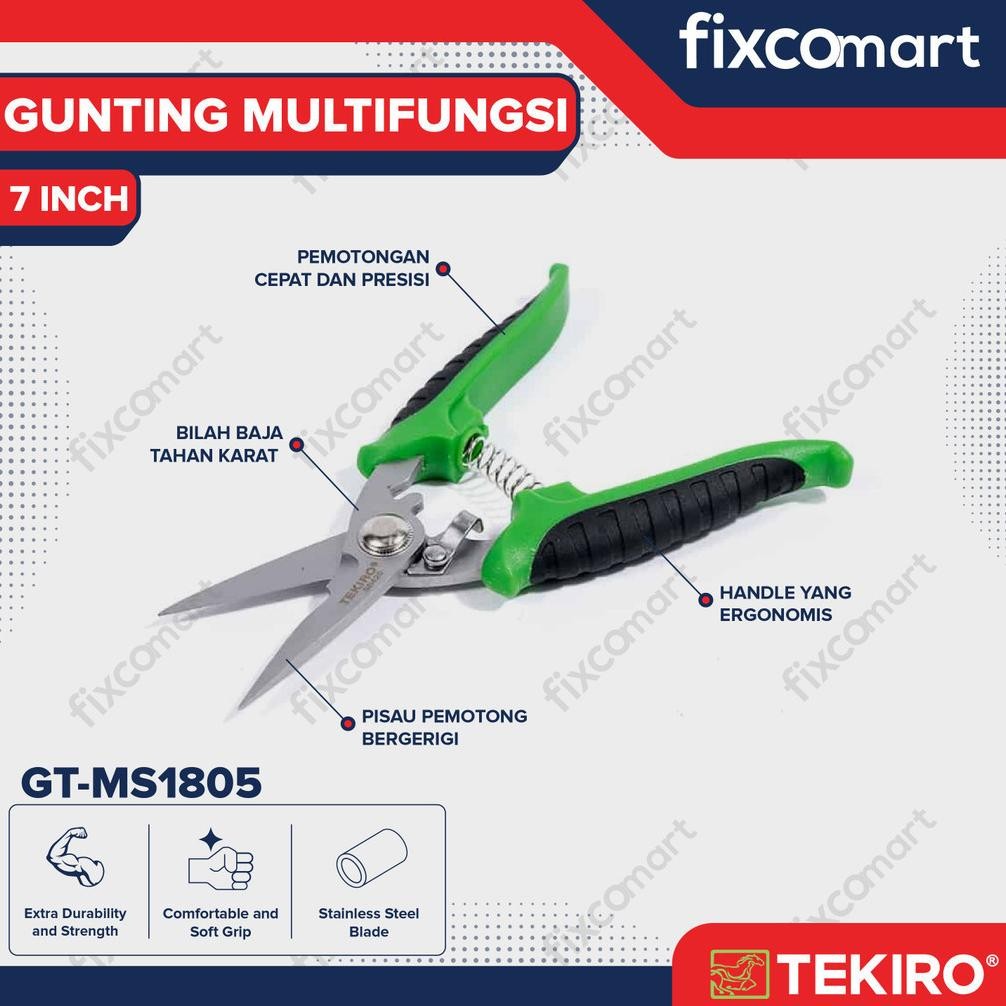 

Tekiro GUNTING MULTIFUNGSI 7 INCH AST