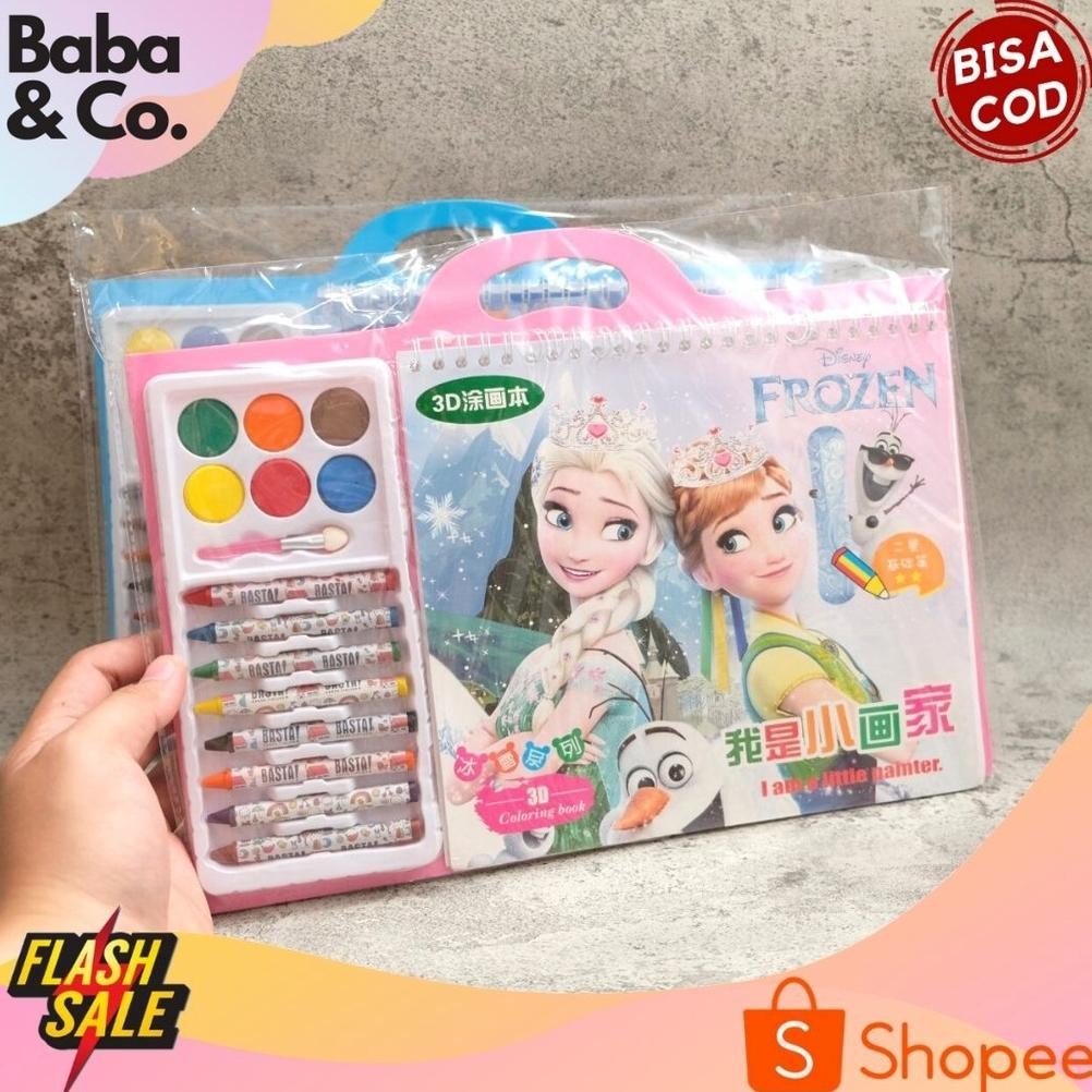 

PAKET COLORING KRAYON BOOK ZJ109 DAN KERTAS GAMBAR FREE KUAS PERLENGKAPAN MENGGAMBAR ANAK LUCU UNIK MURAH ATK MURAH BISA COD AST