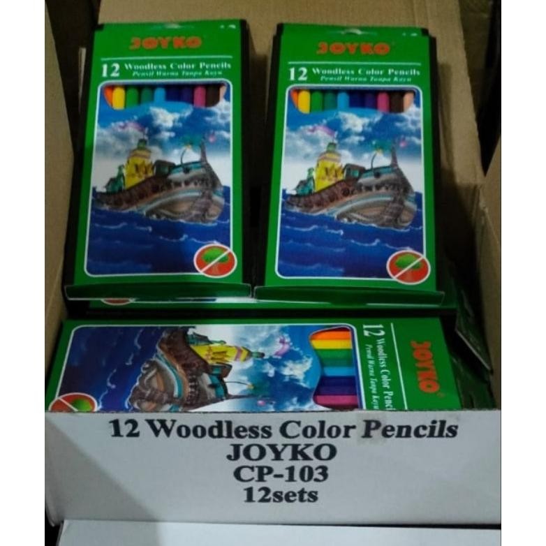 

Grosir 1GROSS pensil Warna JOYKO 12 warna panjang ( 12 set ) AST