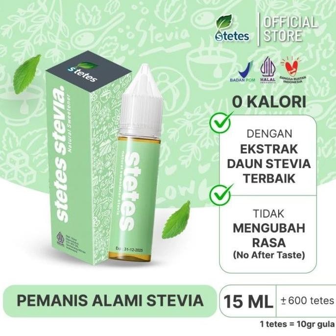 

Stetes Stevia Cair Tetes 5ml 15ml 30ml Pemanis Alami 0 Kal Naturan Sweetener