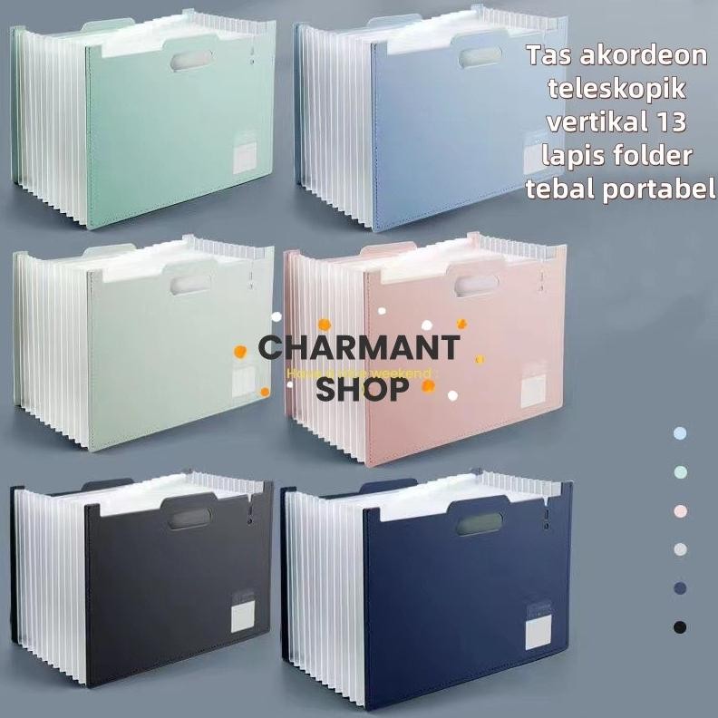 

[CHARMANT] File Vertikal A4 Gratis Stiker Manajer File Tas File 13 Pembagi Folder ATK Tas File Folder Ekspansi Organizer Folder Kerja Transparan Berdiri Meja Penyimpanan File Lokasi Kertas Ujian Folder Akordeon Kantor Siswa Sekolah AST