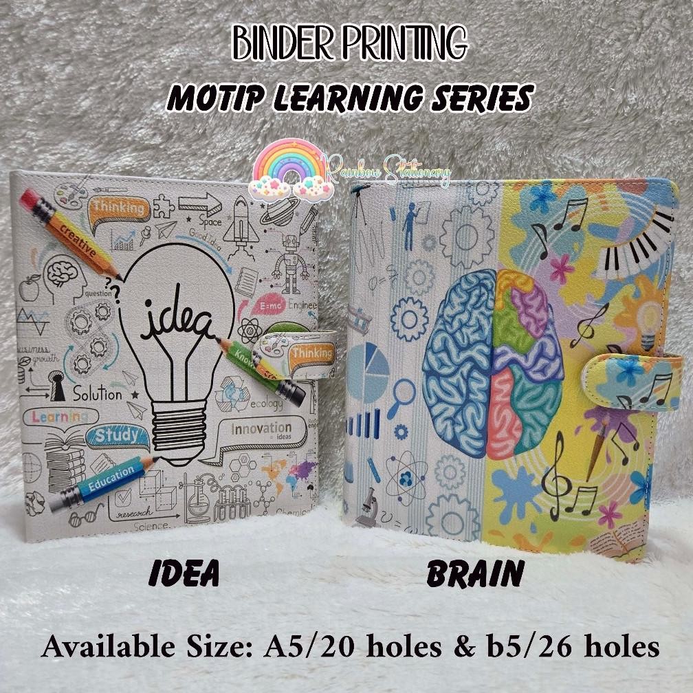 

Binder Printing Motip Learning Series. Tersedia Ukuran A5/20 Holes & B5/26 Holes AST