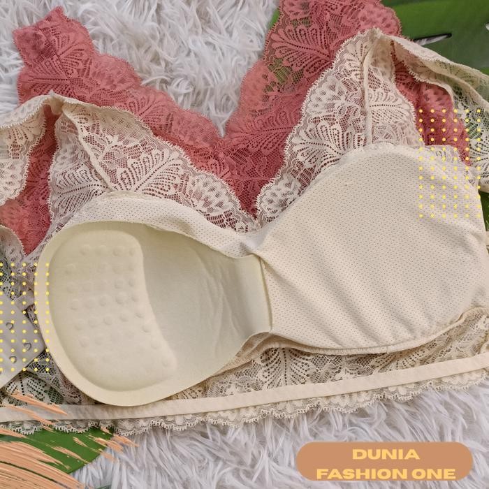 BRA RENDA SEAMLESS WANITA PAKAIAN DALAM BRA SEKSI BAHAN LACE BH CEWEK PUSH UP BEST QUALITY 