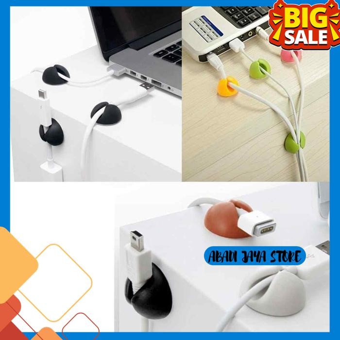 

KLIP PERAPIH KABEL CHARGER USB MANAGEMENT CABLE CLIP HOLDER ORGANIZER BEBAS ONGKIR