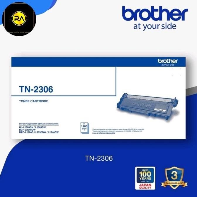 Toner Brother Tn 2306 Tn-2306 Tn2306 Black Original New Stok