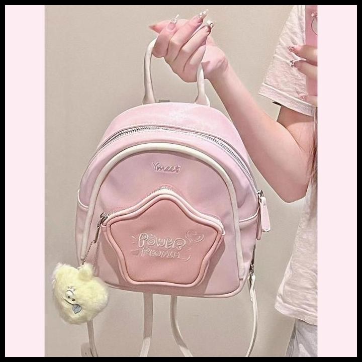 Terlaris CODLucu Tas Ransel Bahan PU BintangTas Sekolah Ransel Kecil mini y2k Tas Sekolah Fashion Ga