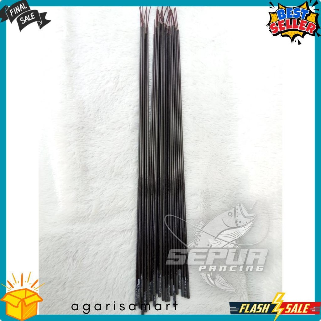 3 Ruas Joran Tegek Carbon 1 2 3 - Satu Set Ujung Joran Tegek Carbon - Blombongan Tegek Carbon Set Te