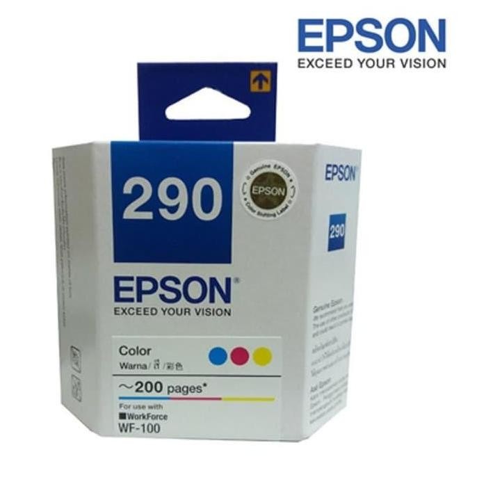 Epson 290 Color Tinta / Cartridge Original (Wf-100 / Wf100) New Stok