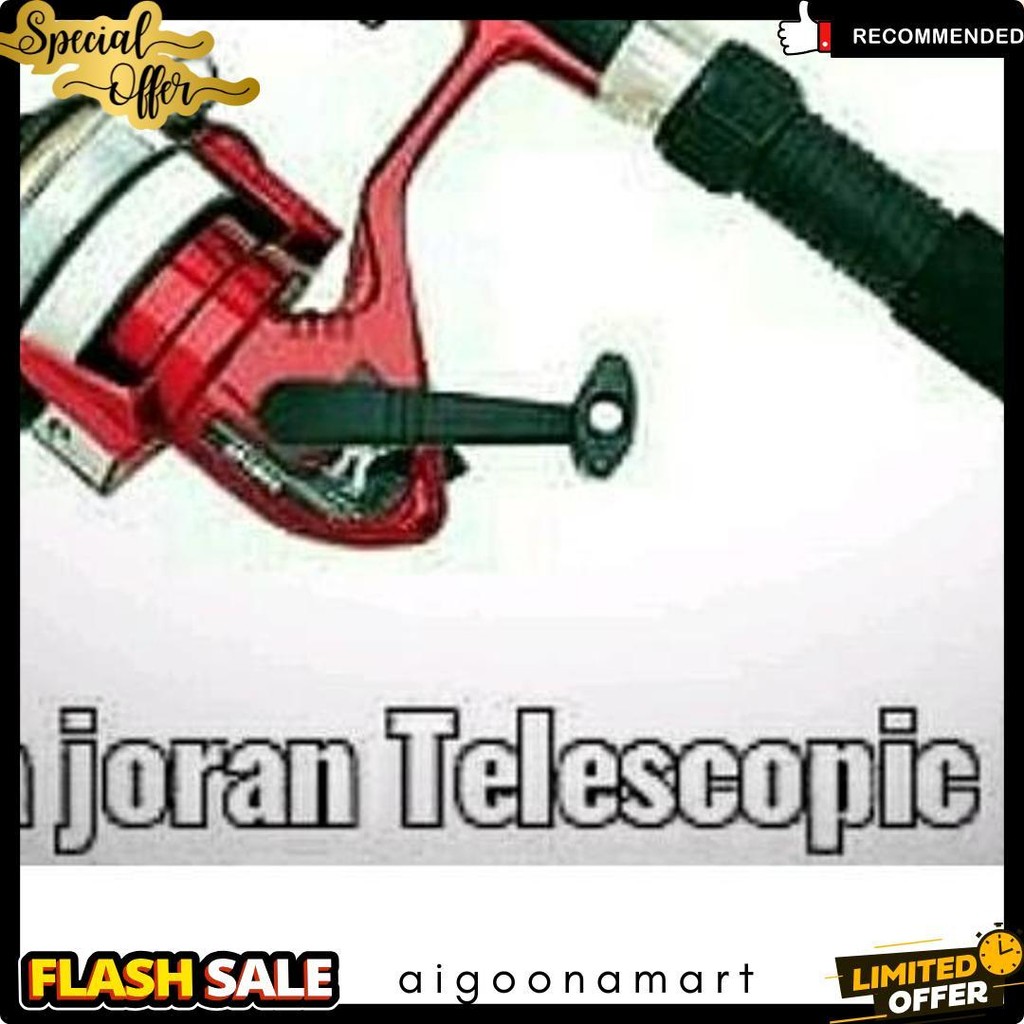 Joran Pancing Murah One Set Telescopic & Reel Spinning Diskon