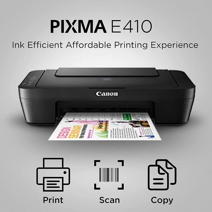 Printer Canon Pixma E410 - Canon E 410 - Canon E410 - Inkjet - 3 Fungsi New Stok