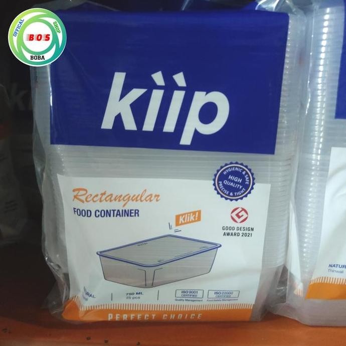 Kiip Thinwall Food Container Kotak 750 Ml Isi 25 Pcs