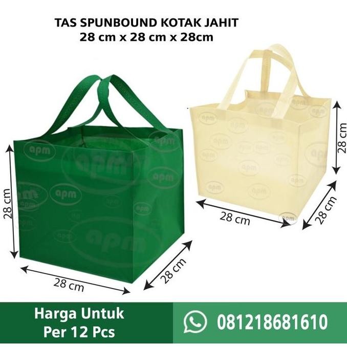 

Tersedia Tas Spunbond Kotak Ukuran 28x28x28 (Tas Jahit)