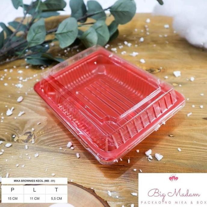 Mika Tray Brownies Kecil Isi 25 Pcs Pink Merah Mb01 Bigmadam