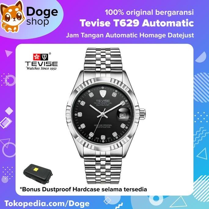 Tersedia Tevise T629 Automatic Datejust Homage Watch Jam Tangan Mechanical Ori