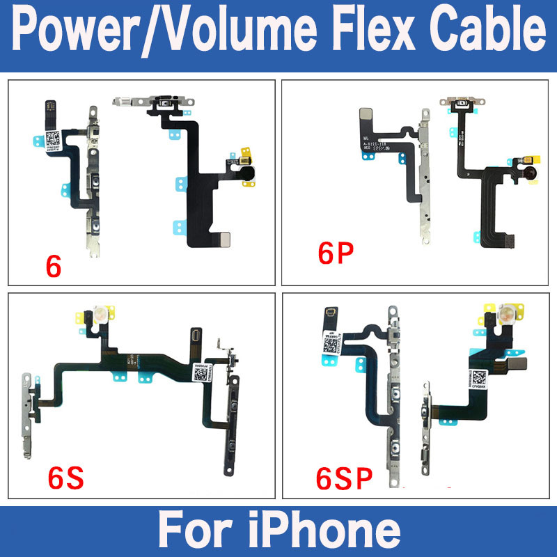 

Power And Volume Flex Untuk iPhone 6 6P 6s Plus Mute Button Silent Switch Flex Cable Dengan Penggant