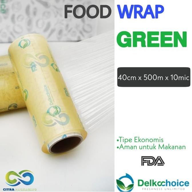 Plastik Cling Wrap - Food Wrapping Sealer Delkochoice 40Cm X 500M