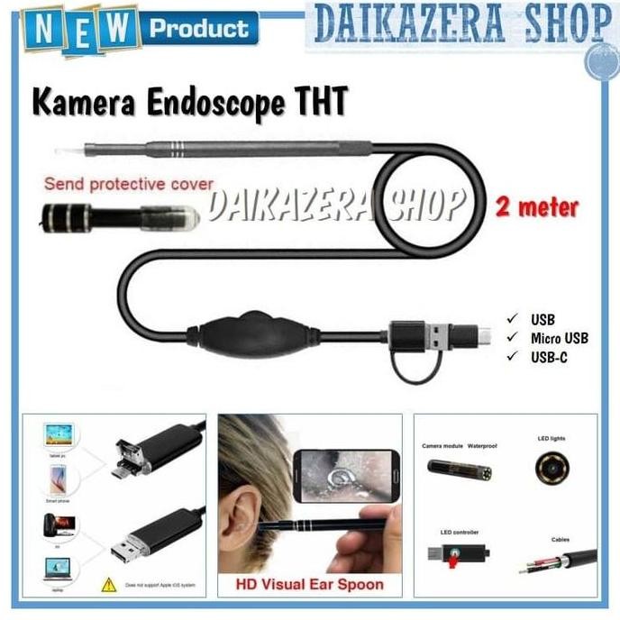 Tersedia Kamera Endoscope HD Visual USB Earpick / Kamera THT 720P