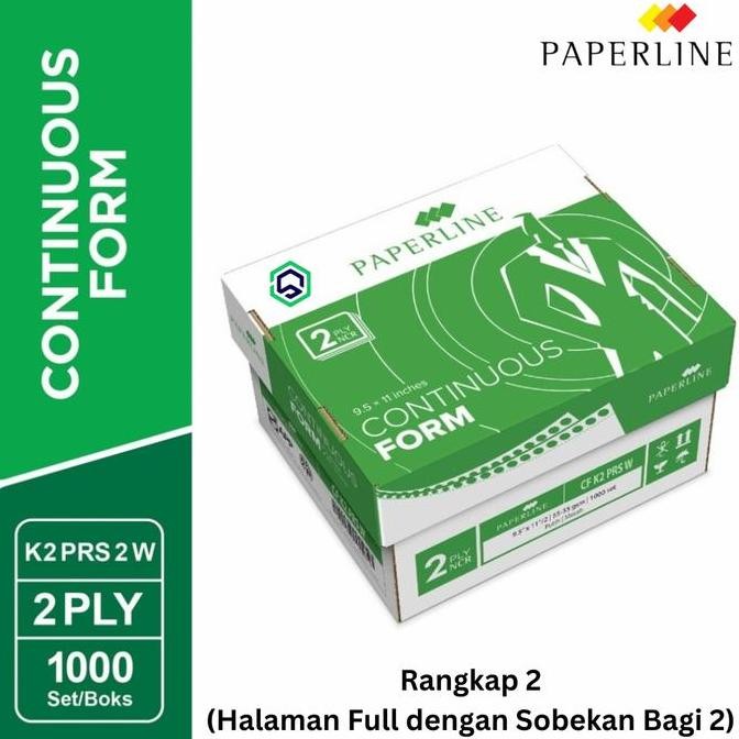 

TERBARU - Continuous Form Kertas Komputer Paperline 9.5 x11 2 ply CF K2 PRS