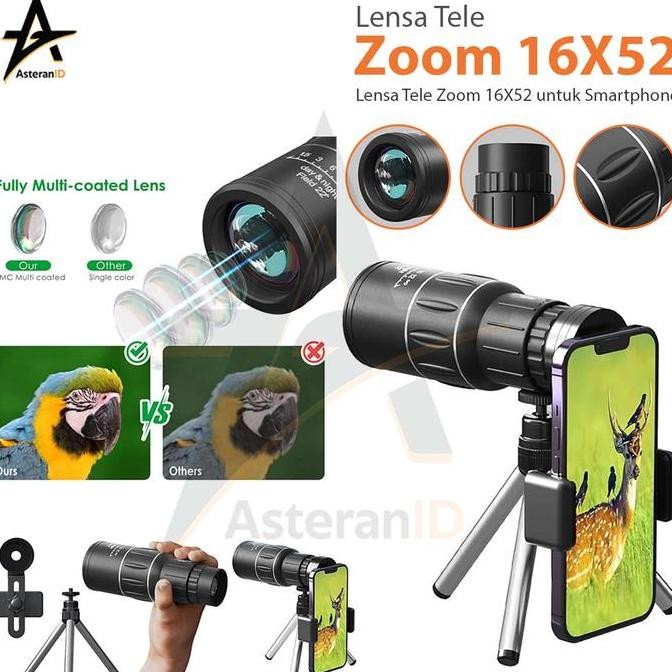 Tersedia Lensa Tele Zoom 16X52 untuk Smartphone Kamera