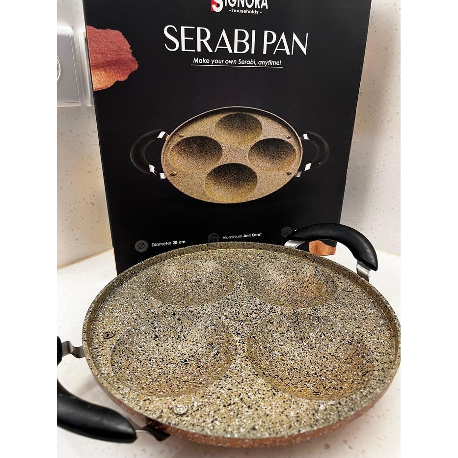 Signora | Serabi Pan Snack Maker Cetakan Serabi, Dorayaki, Apem, Pancake Original Dan Terpercaya
