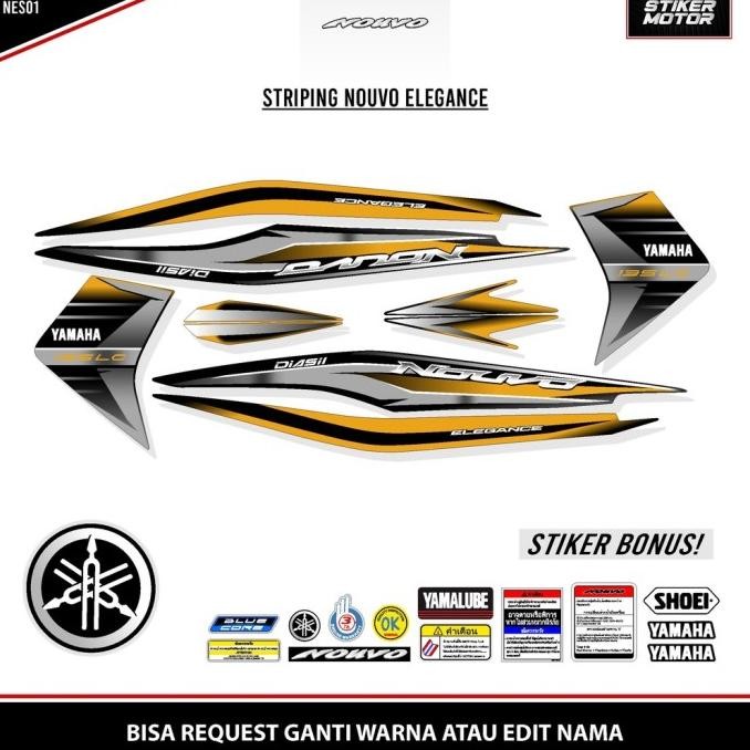 [Allthebest] STRIPING NOUVO ELEGANCE GRAFIS STICKER NOUVO LC NOUVO 135 NOUVO
