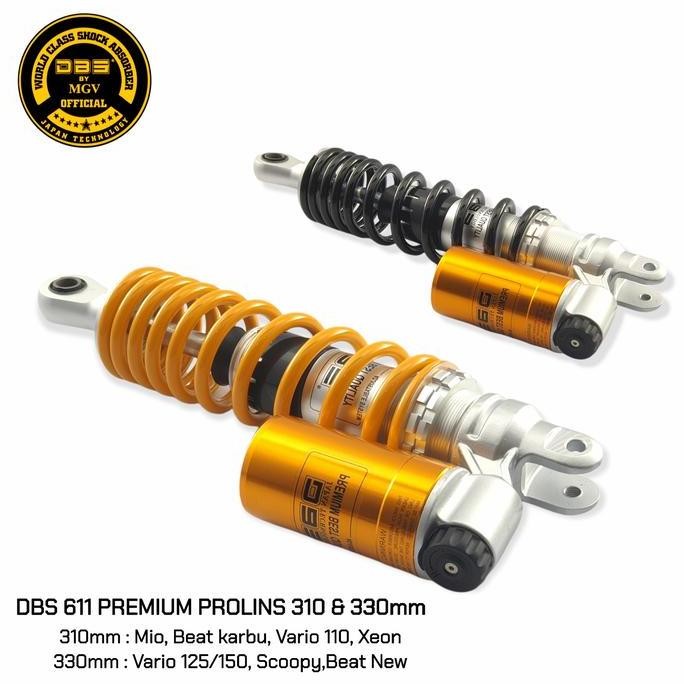 Shock DBS 611 PREMIUM PROLINS Tabung bawah single shock size 310 & 330