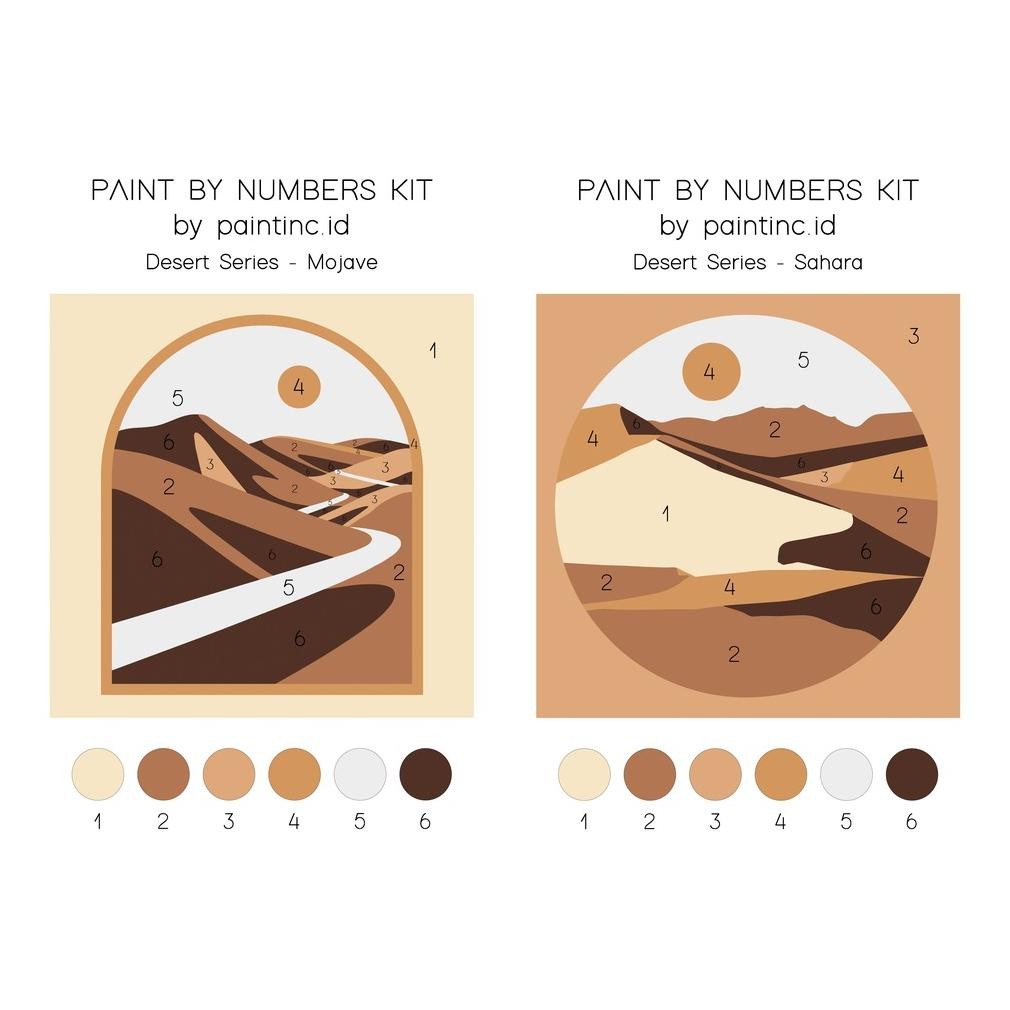 

Paint by Numbers Kit: SET OF 2 Desert Series | Paint Inc. ID | Painting Kit | Paint by Number AST