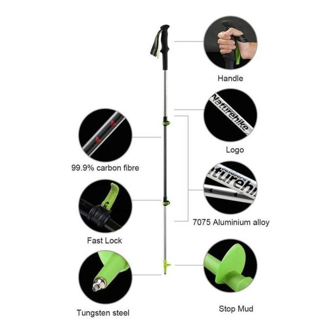 Trekking Pole Naturehike Ultralight Carbon ST06 NH17D006-D