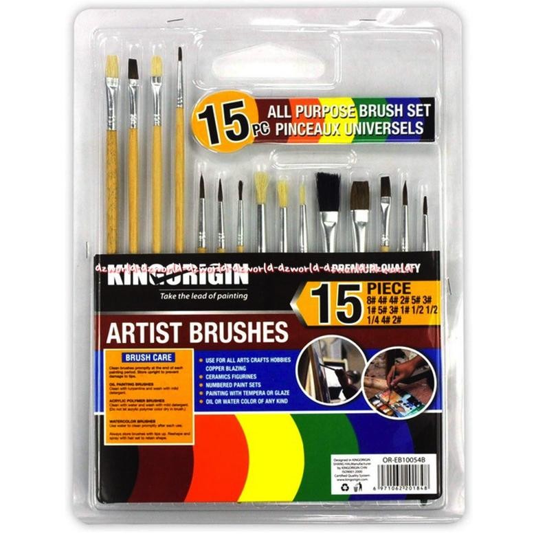 

Kingorigin Artist Brush Aneka Jenis Kuas Dan Ukuran 15Pcs Kuas Lukis AST