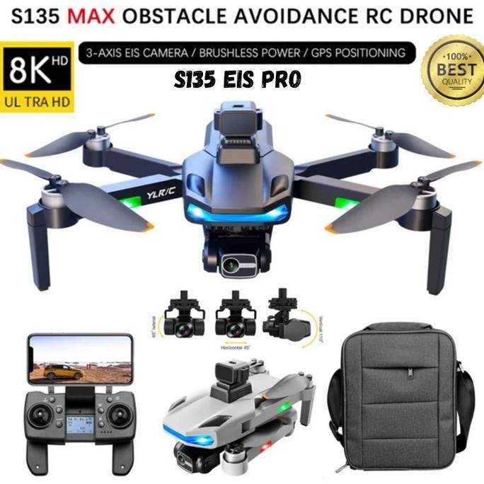 Tersedia RC Drone GPS Dual Kamera YLRC S135 Pro 8K HD 3-Axis Gimbal