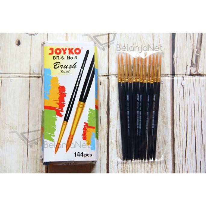 

Brush BR-6 no.6 | Kuas Cat Air Cat Minyak Cat Acrylic Joyko [1 LUSIN] AST