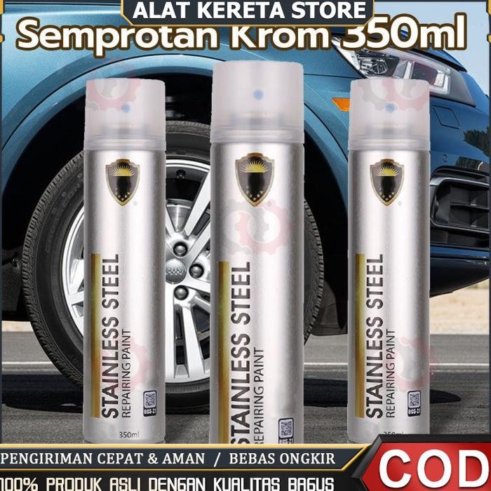 

HOTSTOCK 350 ML Cat Semprot Chrome Sapporo Chrome Spray Paint Anti Karat Warna Stainless AST