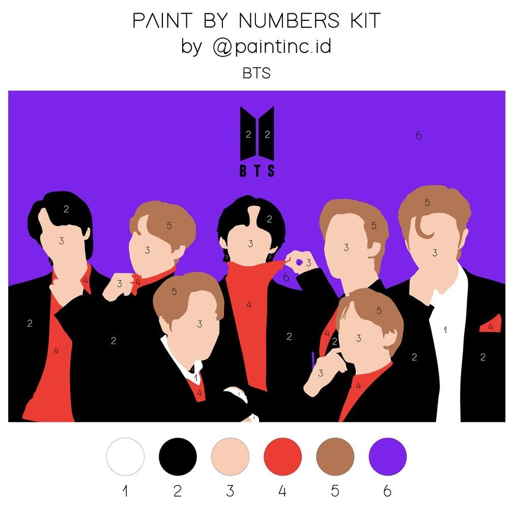 

Paint by Numbers Kit: BTS | Paint Inc. ID | Painting Kit | Paint by Number | Paint Kit AST