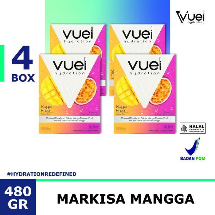 

Vuel Hydration Electrolytes Drink Mix - Mango Passion Fruit - 32 Sachets/480gr/ 4 Box Ori!!