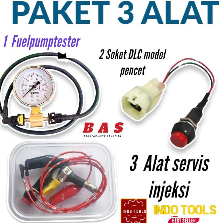 sepakat alat ukuran tekanan fuellpum motor injeksi+ alat Membersihkan injektor motor dan mobil+soket