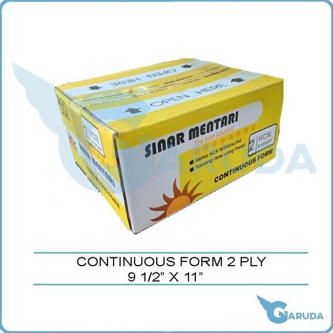 

TERBARU - Continuous Form / Kertas Komputer Paper Print 9 1/2" x 11" 2 ply (K2)