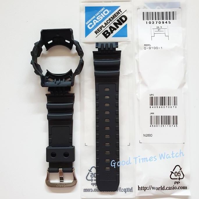 Murah Paket Strap Bezel G-Shock G-9100-1 G 9100 Casio Original