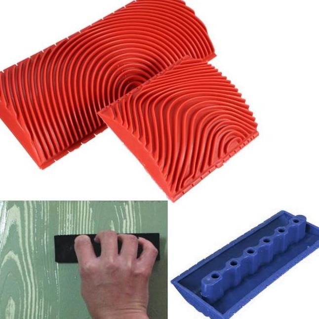 Kuas Cat Roll Karet Dinding Efek Corak Motif Kayu Roller Paint Cp11