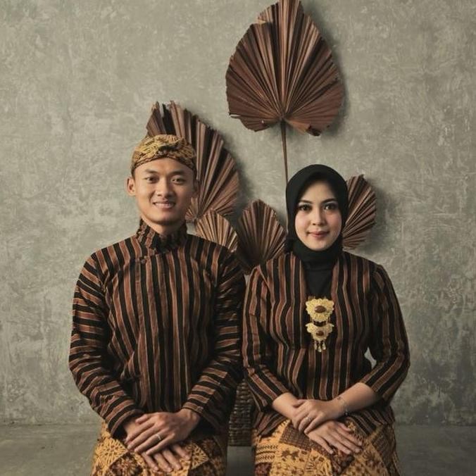 Baju Surjan Lurik Bahan Halus Pakaian Adat Jawa Tradisional GM