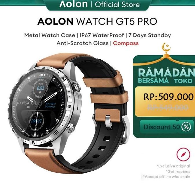 Aolon Smart Watch Waterproof Compass Blood Oxygen Smartwatch