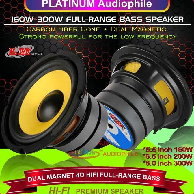 TERBARU - Speaker Full Range Bass 5 6 8 Inch Hifi Fullrange Mid Bass Mid Woofer
