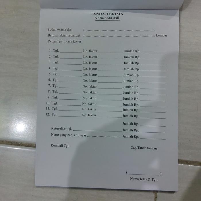 

Nota Tanda Terima Merpati Rangkap 2 / 2Ply #Gratisongkir